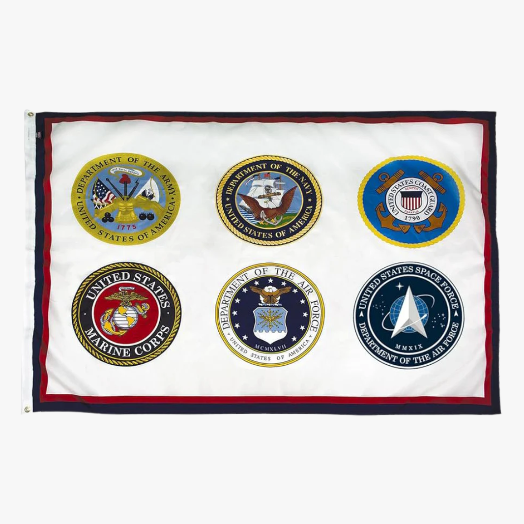U.S. Armed Forces Flag - 6 Seals